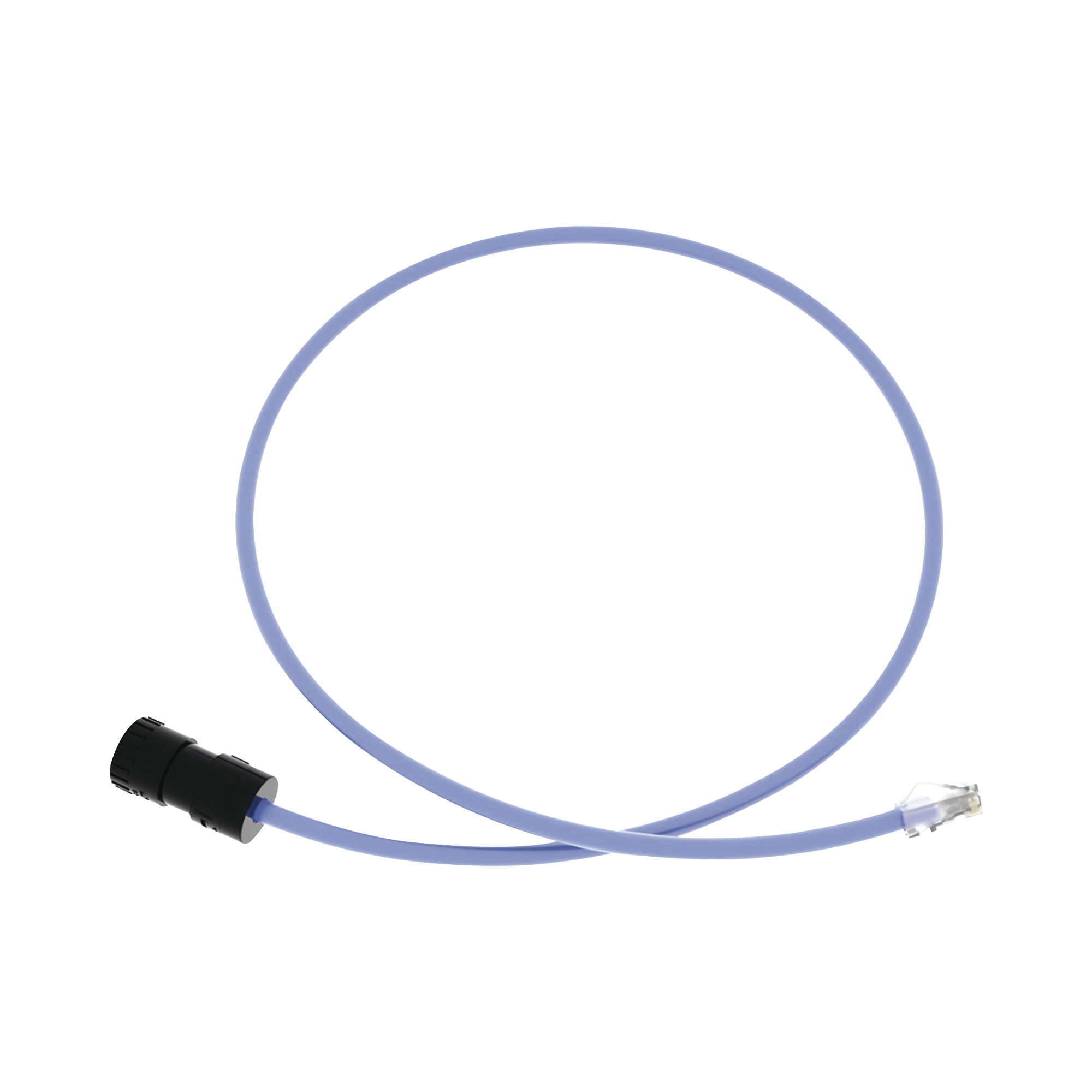 Cable de Conexión en Campo Jack a Plug RJ45, Categoría 6A, CMP (Plenum), 1 Metro, Color Azul Cable de Conexión en Campo Jack a Plug RJ45, Categoría 6A, CMP (Plenum), 1 Metro, Color Azul